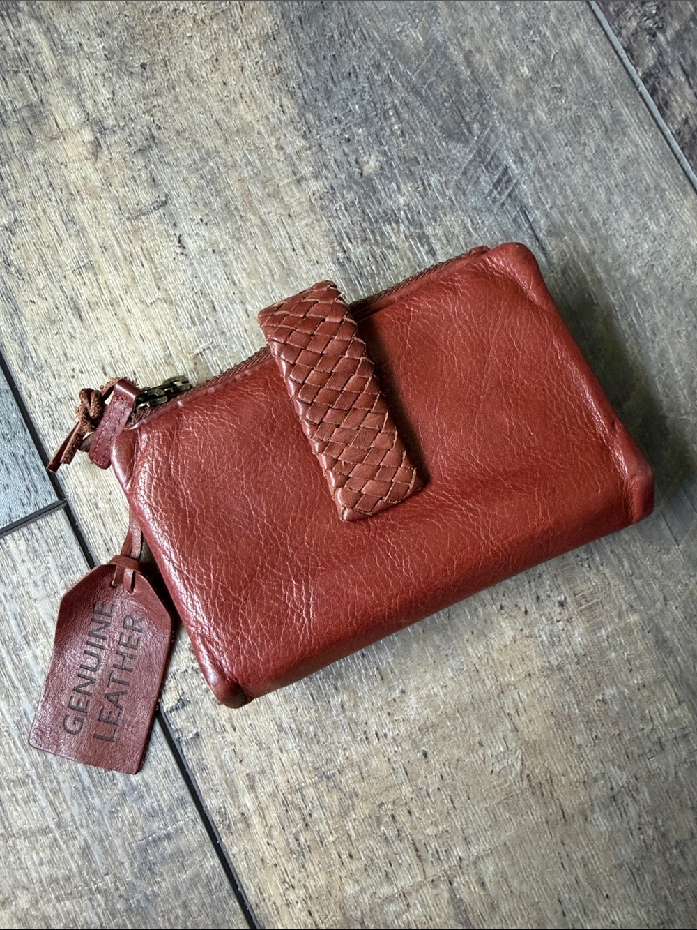 Genuine Leather Women's Wallet in Rustic Brown